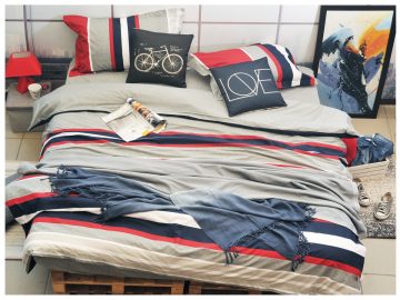 QUILT COVER SET NAVY